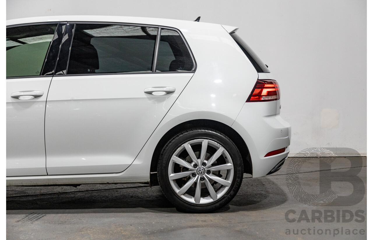12/2017 Volkswagen Golf 110 TSI Comfortline Mk7.5 AU MY18 5d Hatchback Pure White Turbo 1.4L