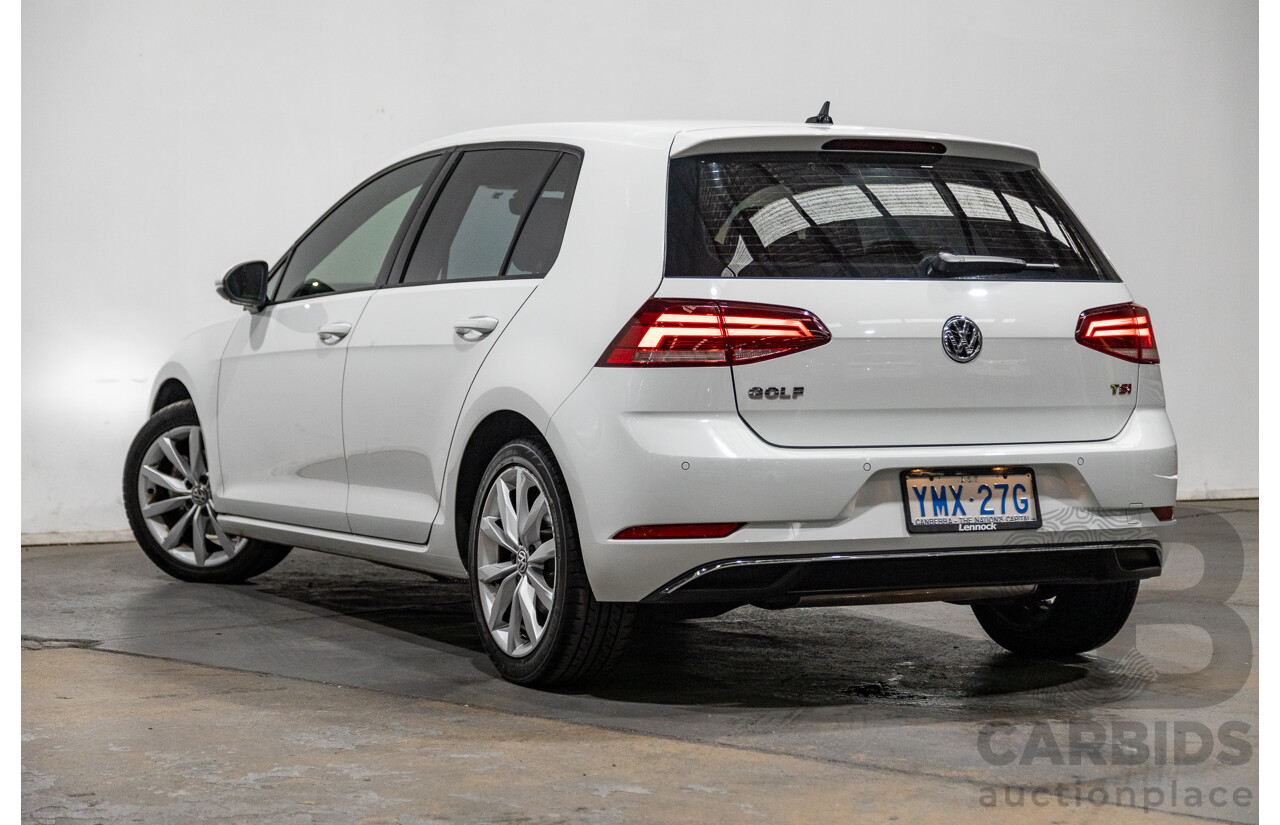 12/2017 Volkswagen Golf 110 TSI Comfortline Mk7.5 AU MY18 5d Hatchback Pure White Turbo 1.4L