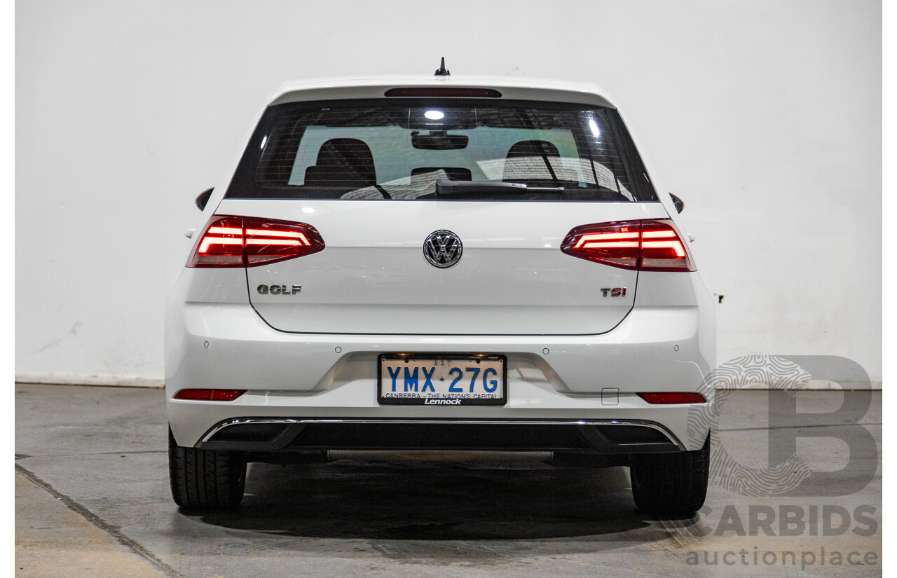 12/2017 Volkswagen Golf 110 TSI Comfortline Mk7.5 AU MY18 5d Hatchback Pure White Turbo 1.4L