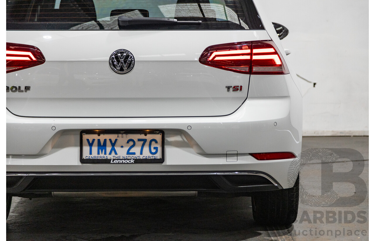 12/2017 Volkswagen Golf 110 TSI Comfortline Mk7.5 AU MY18 5d Hatchback Pure White Turbo 1.4L