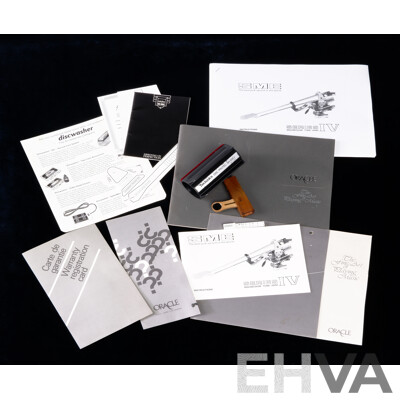 Rare Oracle Audio Corporation Delphi MK III Audiophile Turntable with Free Floating Suspension with SME Series IV Magnesium Tone Arm, Ortofon Moving Coil Cartridge MC 3000, All with Original Instruction Manuals