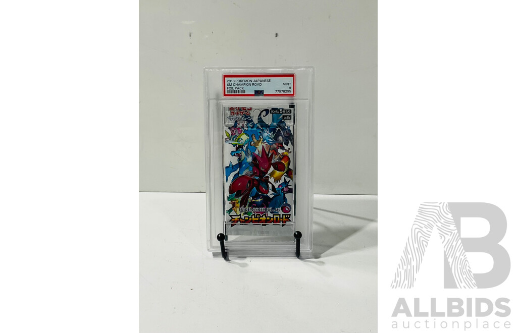 Pokémon TCG 2018 Japanese Sun & Moon Champions Road Foil Pack PSA 9