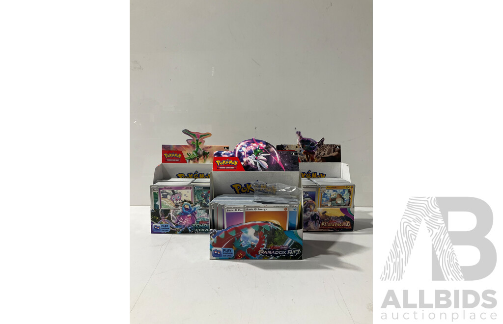 Large Collection of Pokemon TCG Cards From Several Sets Largely From the Scarlet & Violet Series Including Large Collection of Basic Energy Cards