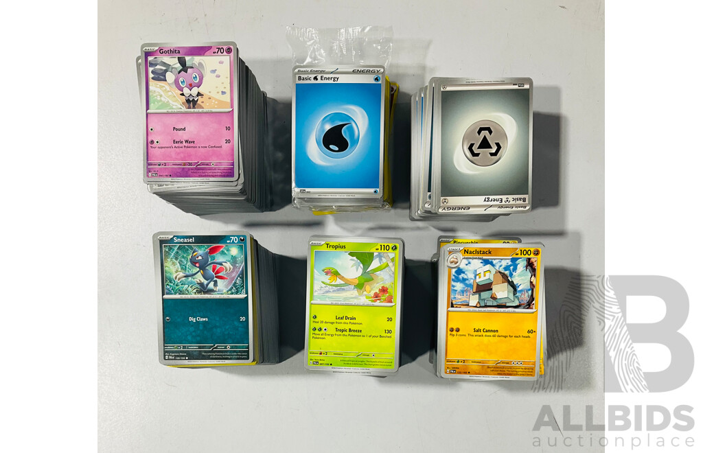 Large Collection of Pokemon TCG Cards From Several Sets Largely From the Scarlet & Violet Series Including Large Collection of Basic Energy Cards