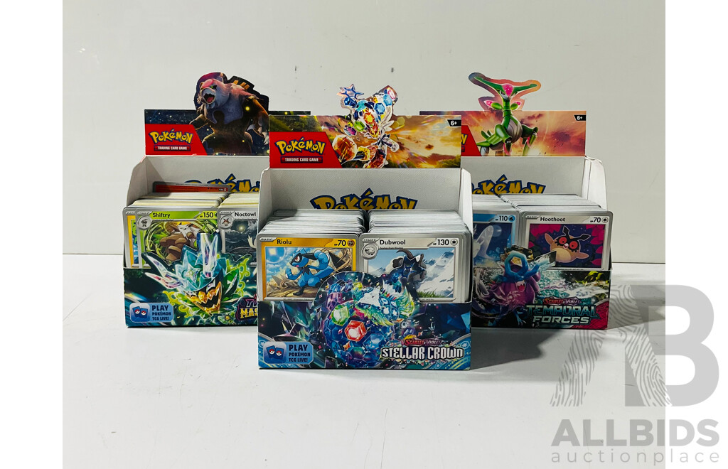 Large Collection of Pokemon TCG Cards From Several Sets Largely From the Scarlet & Violet Series Including Some Japanese Cards