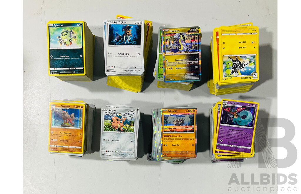 Large Collection of Pokemon TCG Cards Including Foil Cards and Japanese Cards From Several Sets