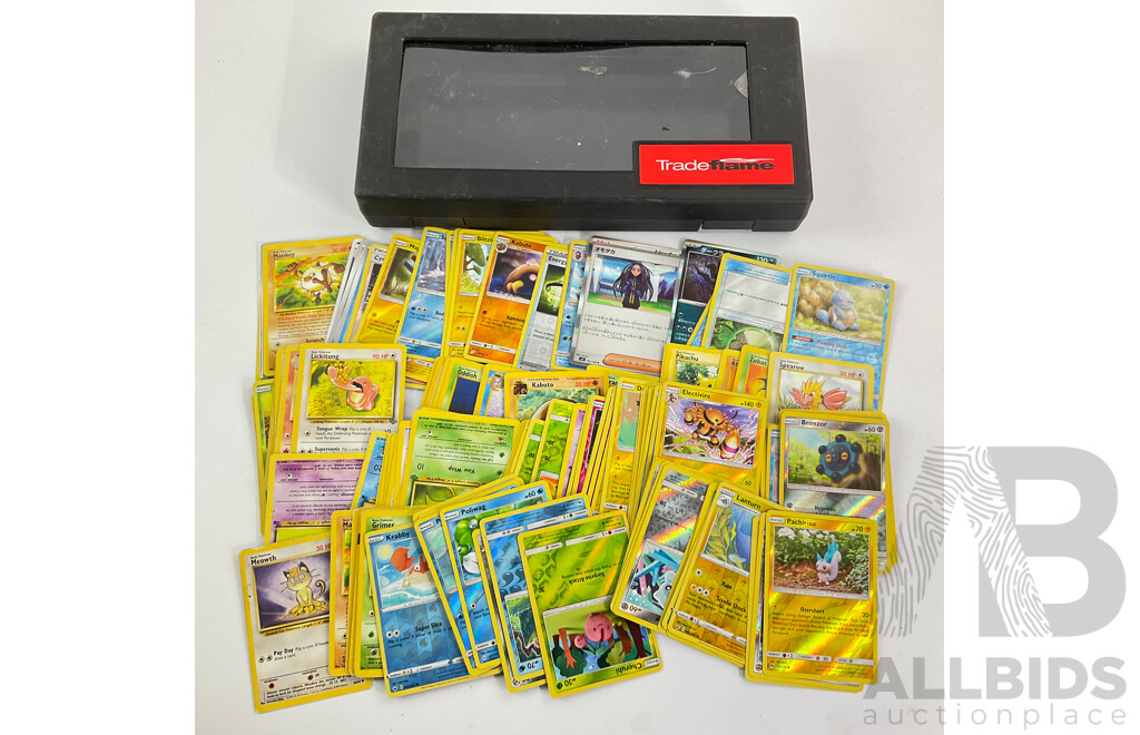 Collection of Pokemon Cards Including Holographic, Basic, Stage One, Trainer