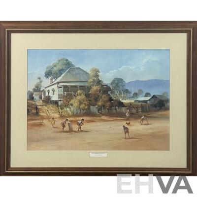d'Arcy W. Doyle, (20th Century, Australian, 1932-2001), Jolly Swagman, for Keeps & The Cricket Match, Quality Reproduction Prints of Original Oils, 74 x 101 cm (largest frame) (3)