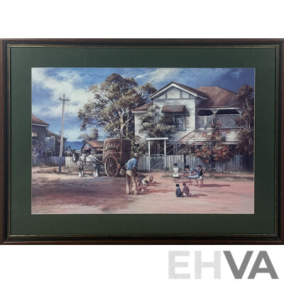 d'Arcy W. Doyle, (20th Century, Australian, 1932-2001), Jolly Swagman, for Keeps & The Cricket Match, Quality Reproduction Prints of Original Oils, 74 x 101 cm (largest frame) (3)