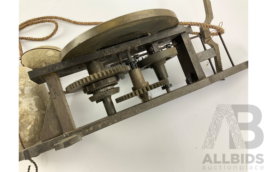 Reproduction Graman Rock Weight Clock, Made in Spain