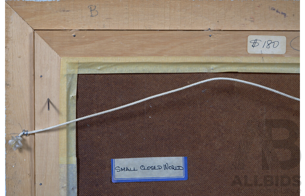 Keith Willes, (20th Century, Australian, 1919-1993), Small Closed World, Oil on Board, 39 x 44 cm (frame)