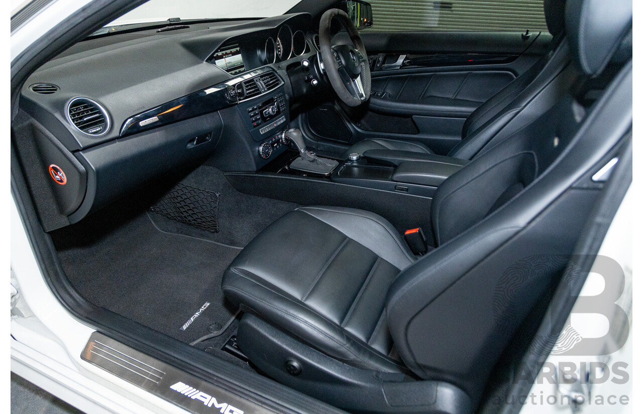 02/2015 Mercedes Benz C63 AMG Edition 507 W204 MY14 2d Coupe Polar White V8 6.3L