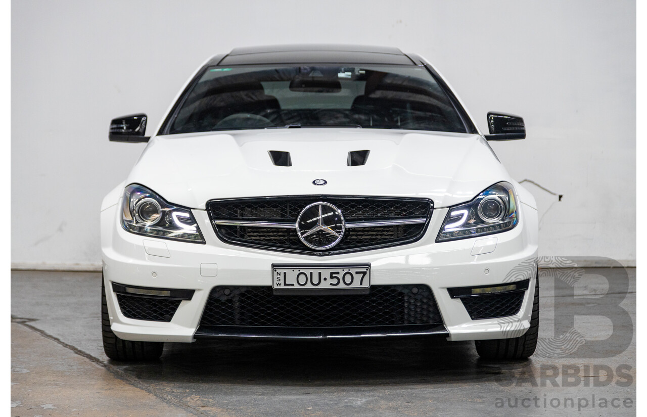 02/2015 Mercedes Benz C63 AMG Edition 507 W204 MY14 2d Coupe Polar White V8 6.3L