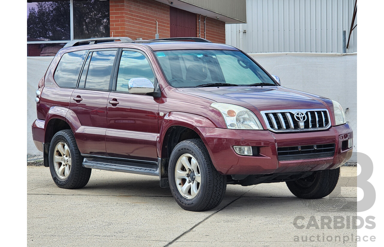 10/2003 Toyota Landcruiser Prado Grande (4x4) GRJ120R 4d Wagon Maroon 4.0L