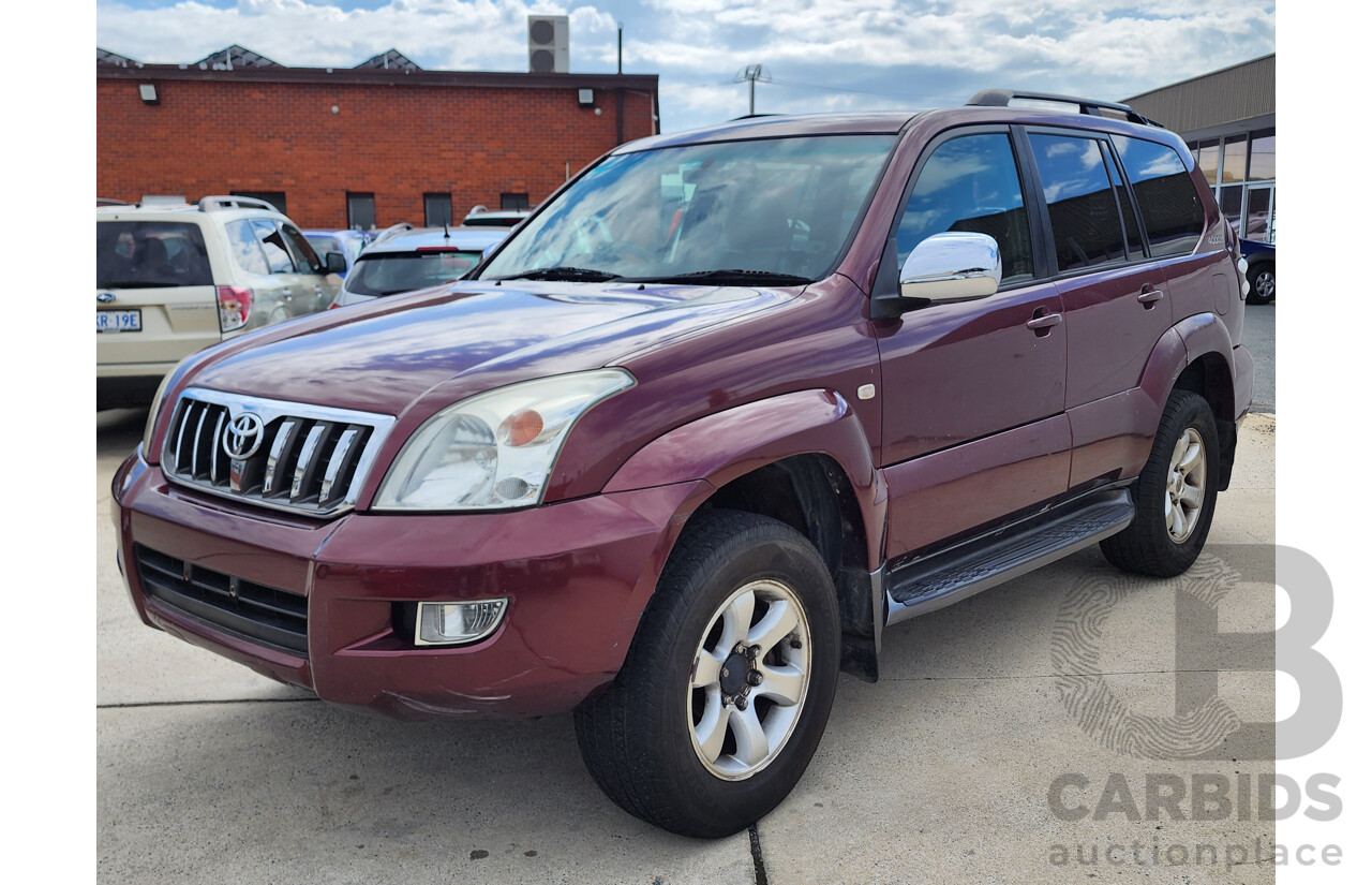 10/2003 Toyota Landcruiser Prado Grande (4x4) GRJ120R 4d Wagon Maroon 4.0L