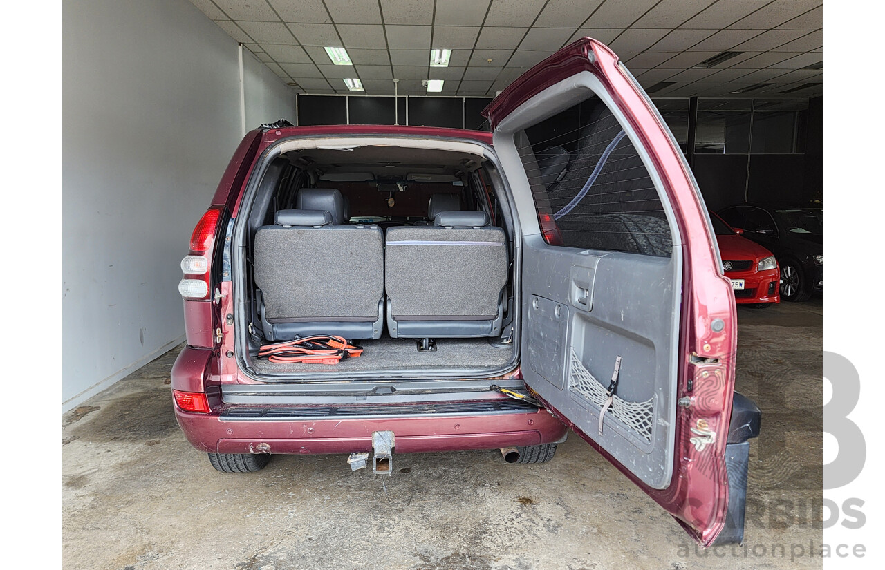 10/2003 Toyota Landcruiser Prado Grande (4x4) GRJ120R 4d Wagon Maroon 4.0L