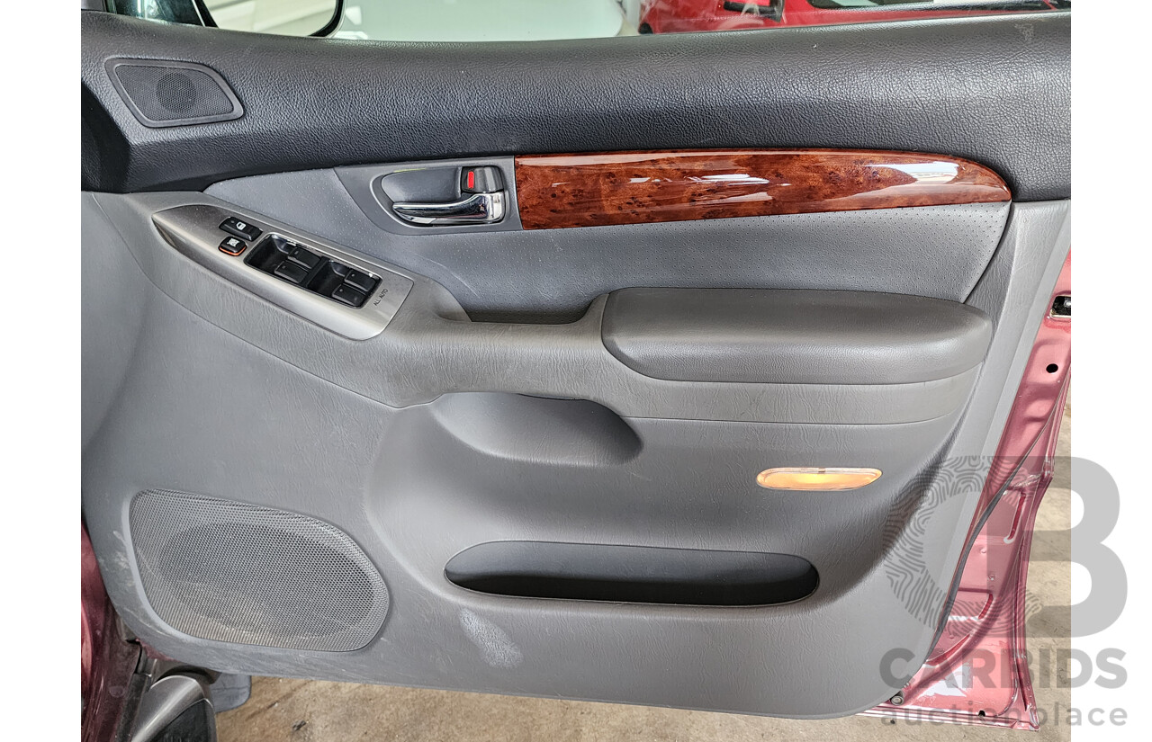 10/2003 Toyota Landcruiser Prado Grande (4x4) GRJ120R 4d Wagon Maroon 4.0L