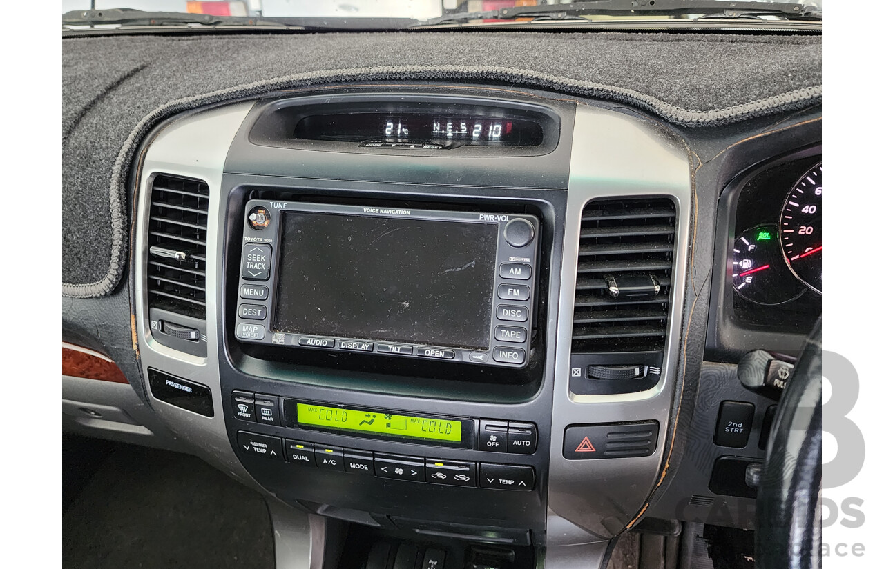 10/2003 Toyota Landcruiser Prado Grande (4x4) GRJ120R 4d Wagon Maroon 4.0L