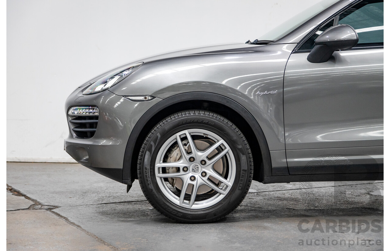 10/2010 Porsche Cayenne S Hybrid Series 2 (AWD) MY11 4d Wagon Meteor Grey Metallic Supercharged V6 3.0L - 34kw Hybrid