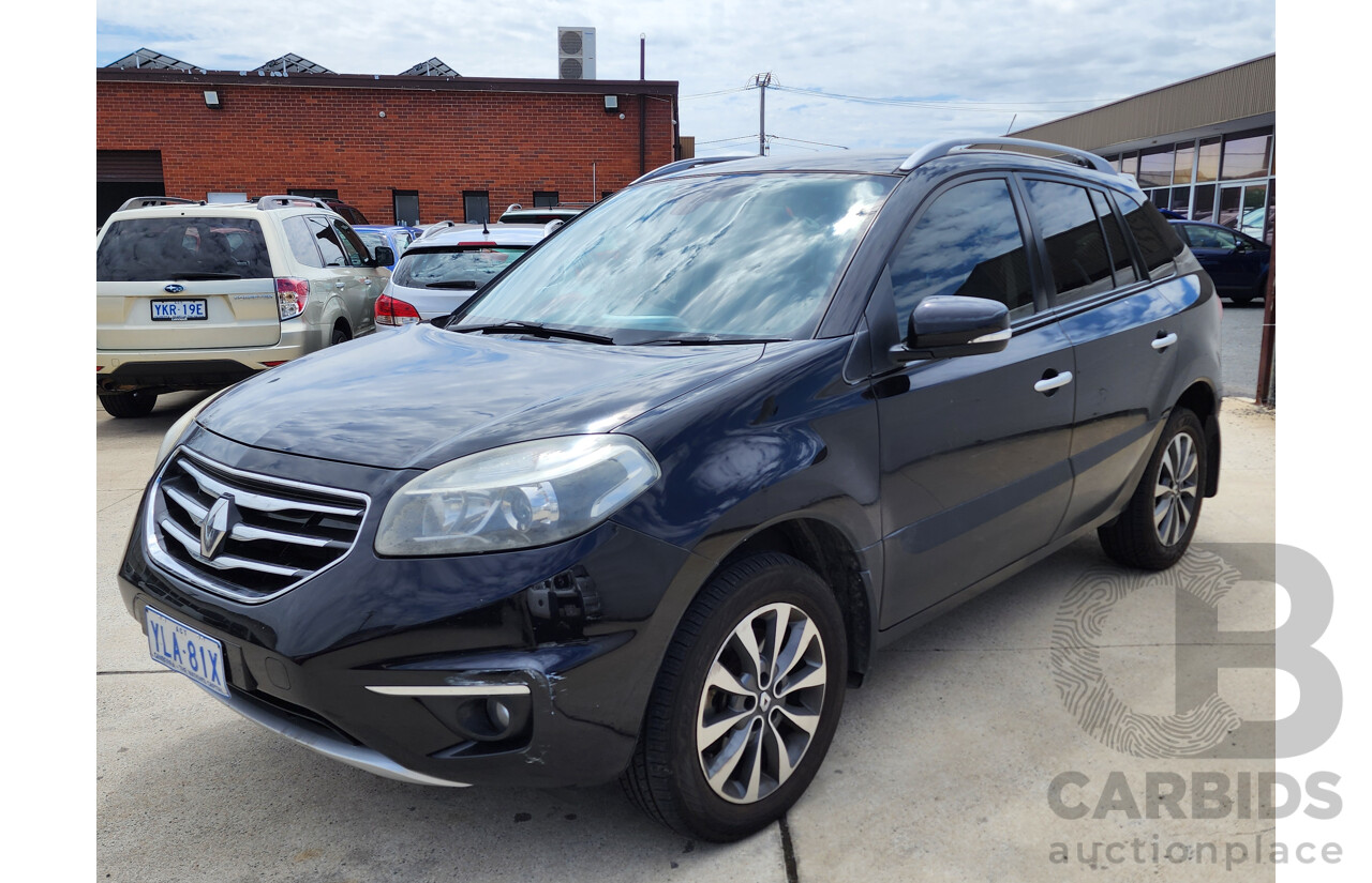 7/2012 Renault Koleos Dynamique (4x4) H45 PHASE II 4d Wagon Black 2.0L