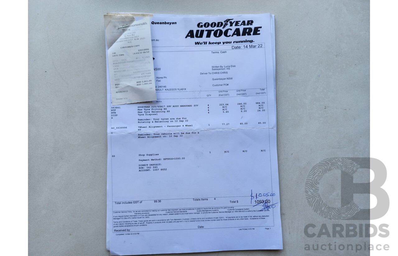 7/2012 Renault Koleos Dynamique (4x4) H45 PHASE II 4d Wagon Black 2.0L