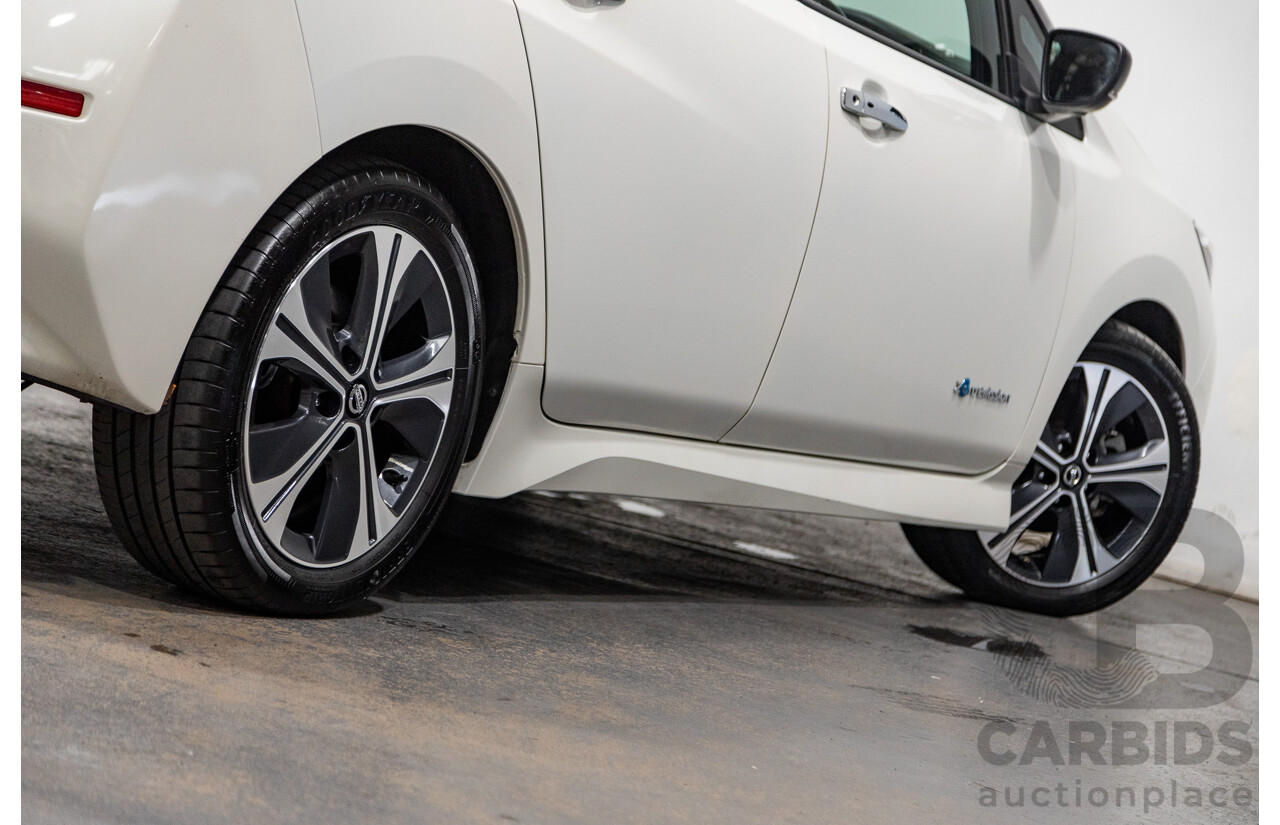 06/2019 Nissan Leaf ZE1 4d Hatchback Ivory Pearl White Dedicated Electric EV 110kw