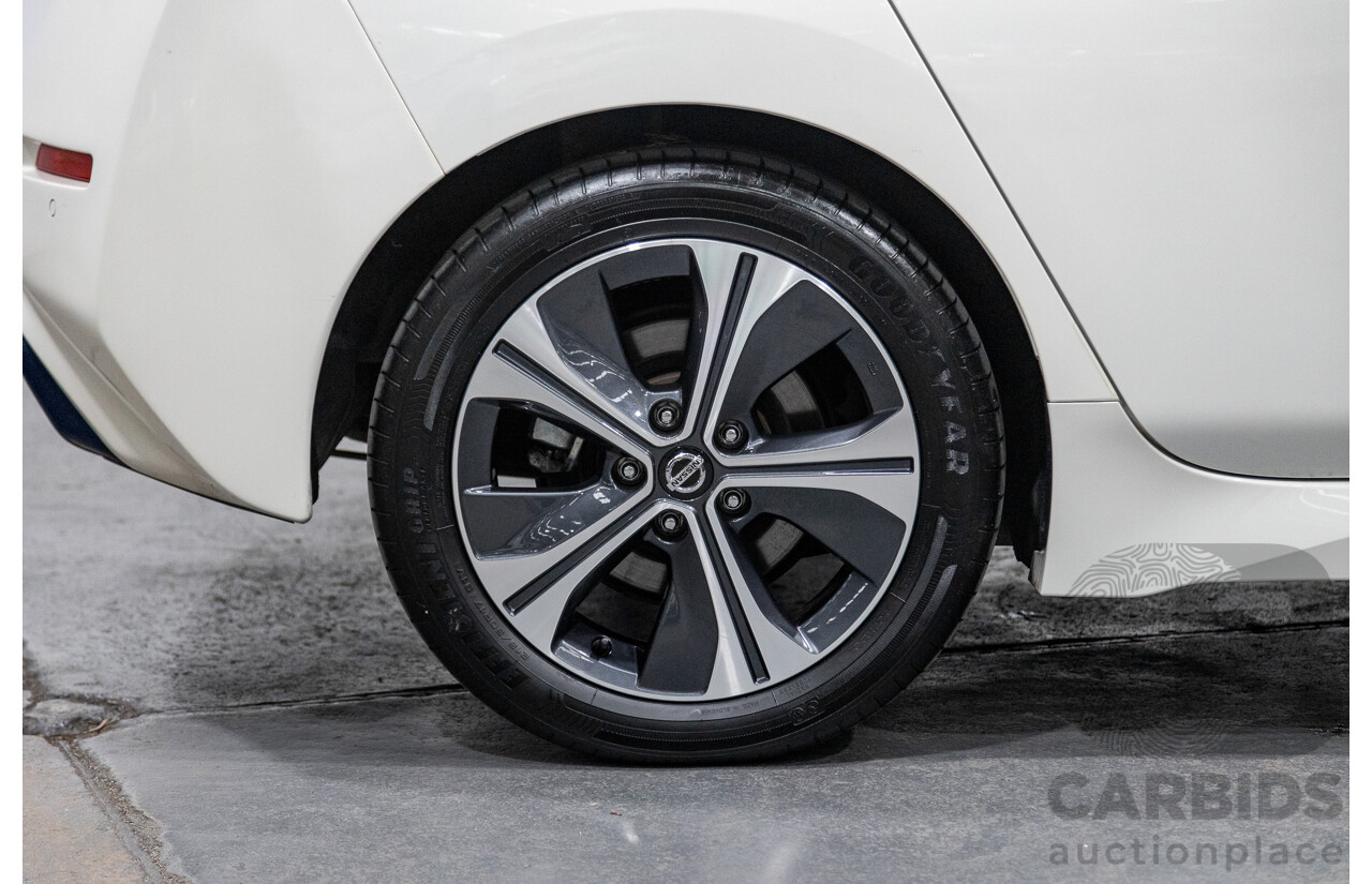 06/2019 Nissan Leaf ZE1 4d Hatchback Ivory Pearl White Dedicated Electric EV 110kw