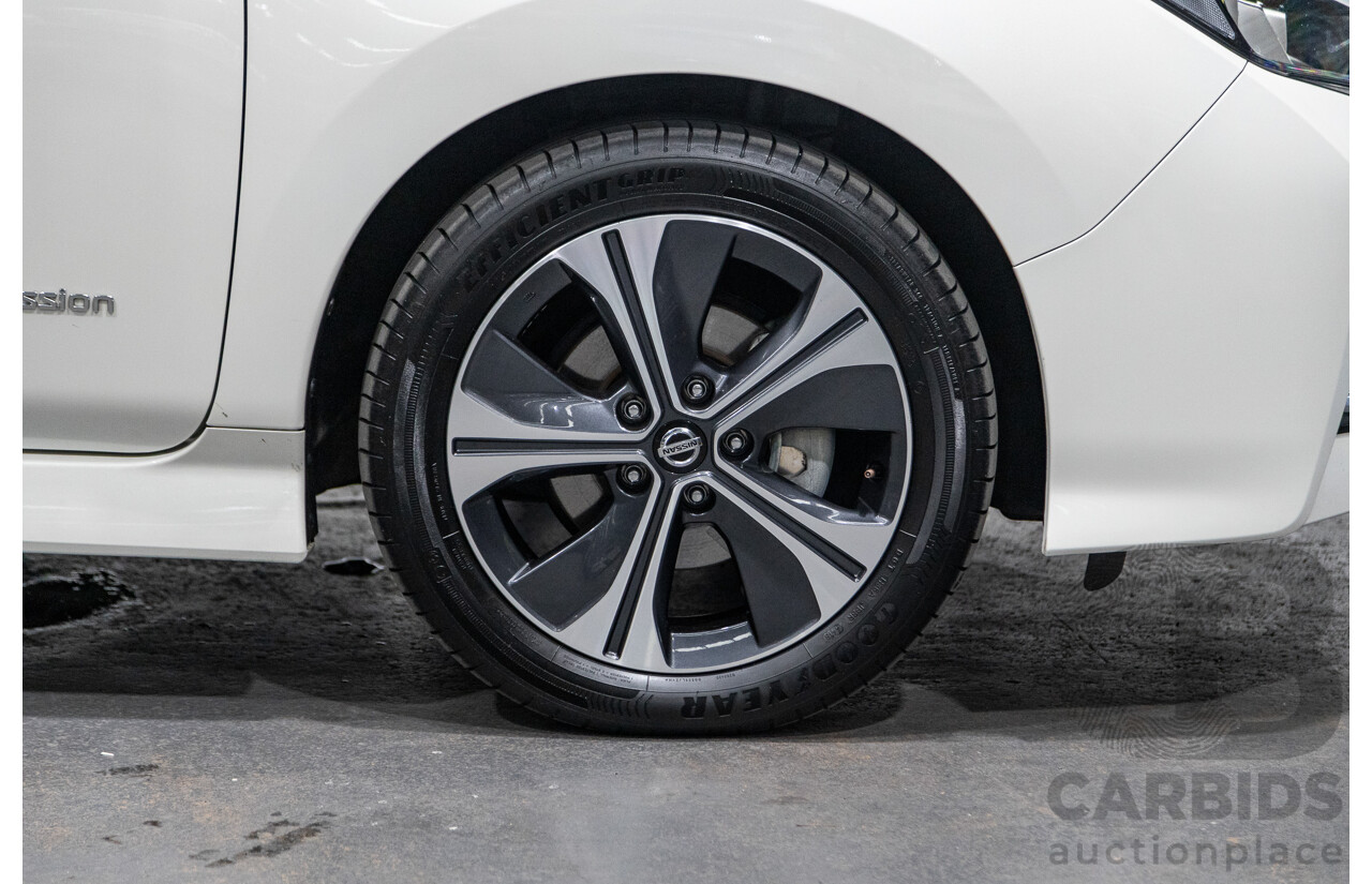 06/2019 Nissan Leaf ZE1 4d Hatchback Ivory Pearl White Dedicated Electric EV 110kw