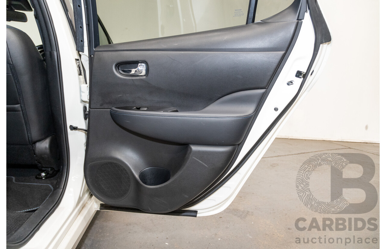 06/2019 Nissan Leaf ZE1 4d Hatchback Ivory Pearl White Dedicated Electric EV 110kw