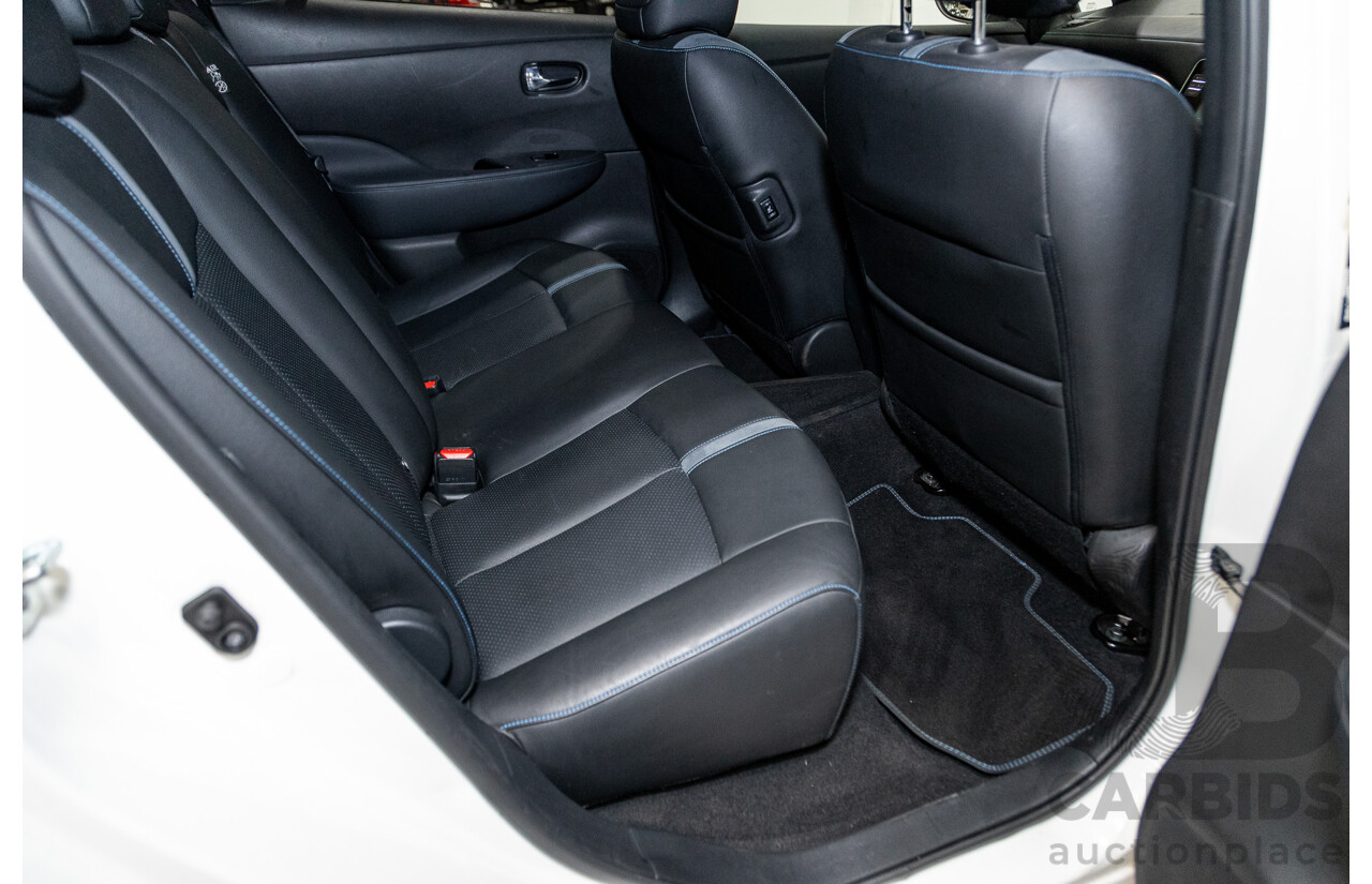 06/2019 Nissan Leaf ZE1 4d Hatchback Ivory Pearl White Dedicated Electric EV 110kw