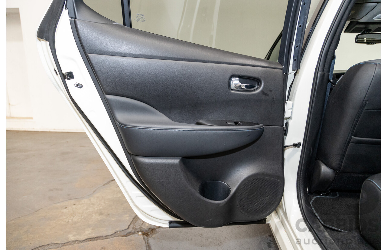 06/2019 Nissan Leaf ZE1 4d Hatchback Ivory Pearl White Dedicated Electric EV 110kw