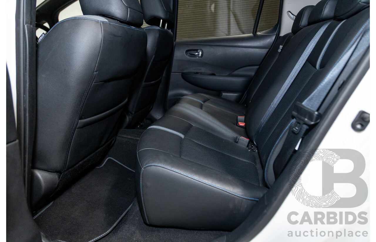 06/2019 Nissan Leaf ZE1 4d Hatchback Ivory Pearl White Dedicated Electric EV 110kw