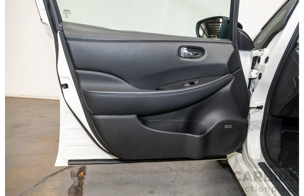 06/2019 Nissan Leaf ZE1 4d Hatchback Ivory Pearl White Dedicated Electric EV 110kw