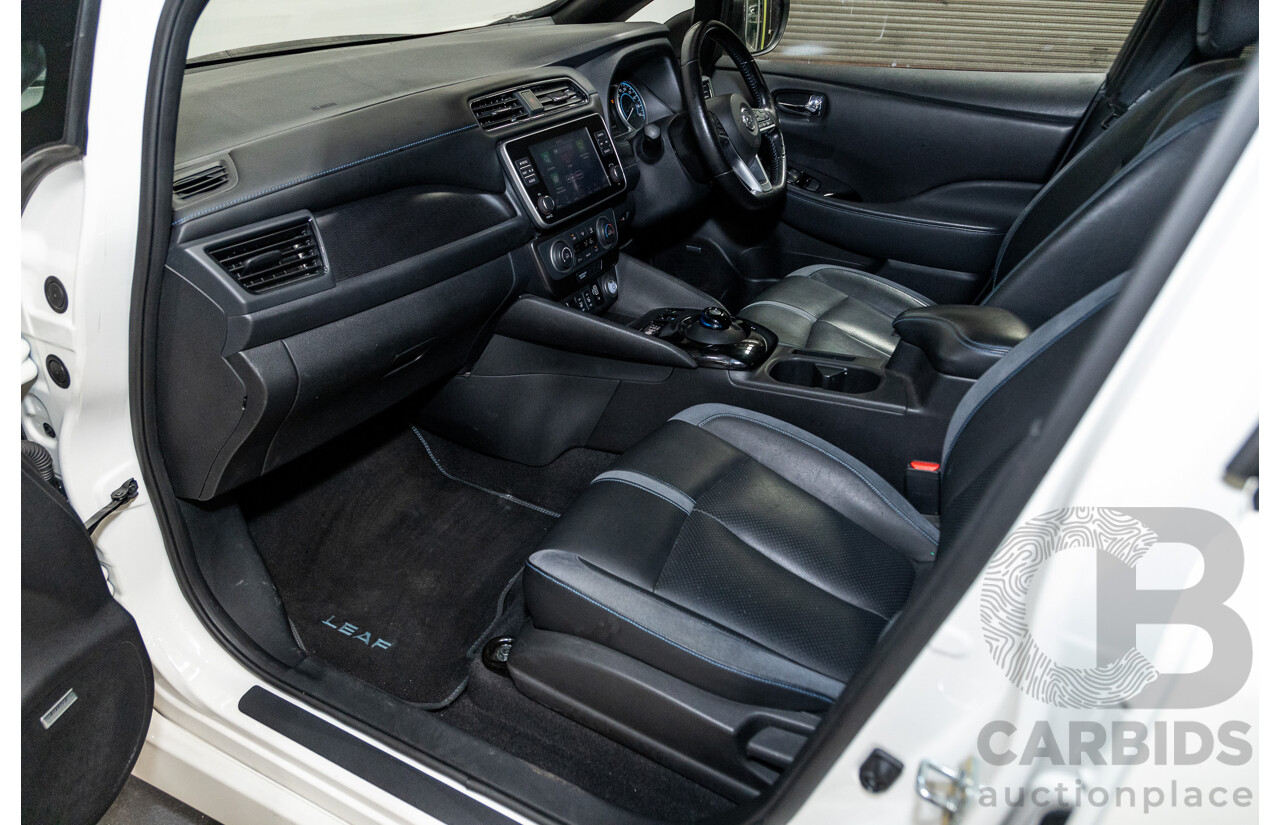 06/2019 Nissan Leaf ZE1 4d Hatchback Ivory Pearl White Dedicated Electric EV 110kw