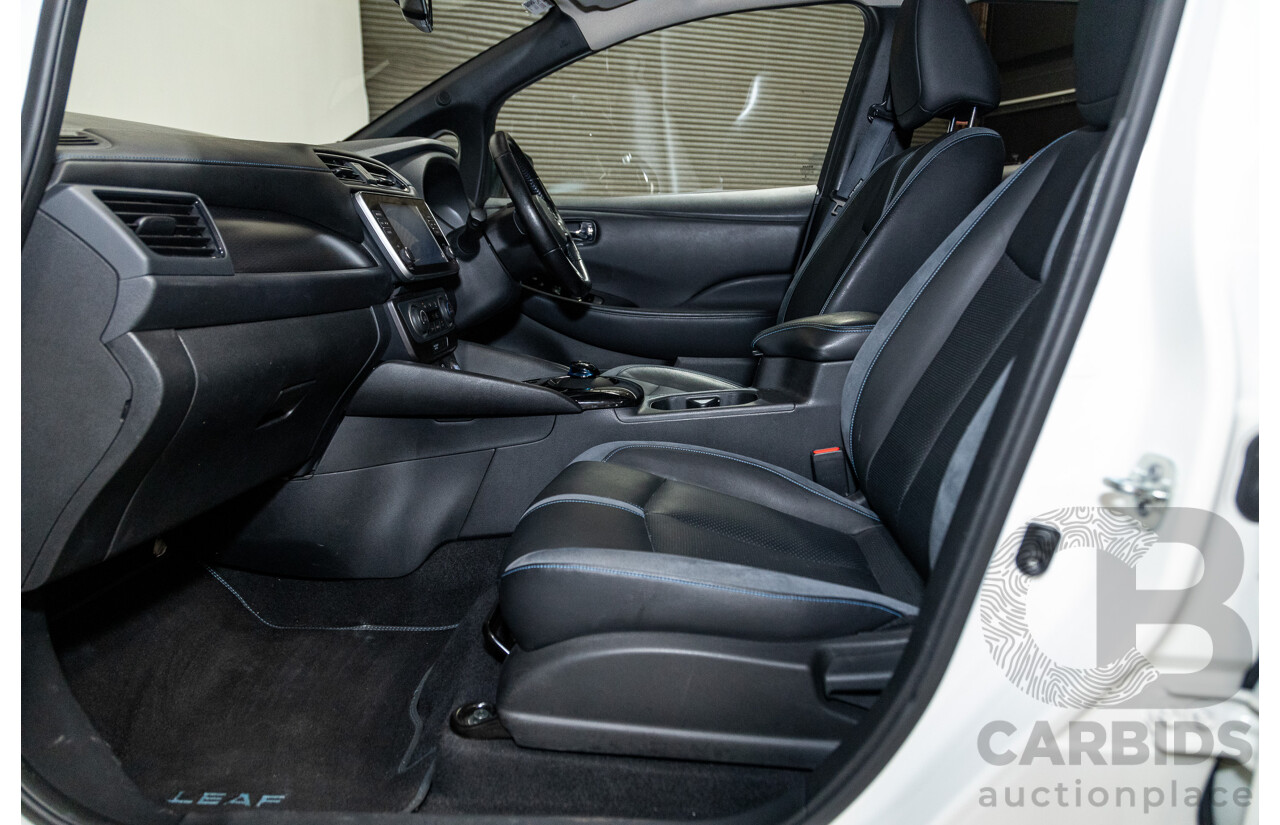 06/2019 Nissan Leaf ZE1 4d Hatchback Ivory Pearl White Dedicated Electric EV 110kw