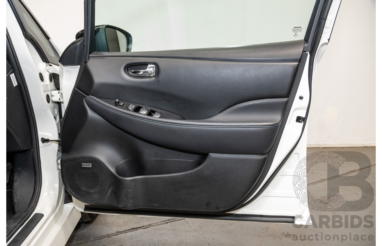 06/2019 Nissan Leaf ZE1 4d Hatchback Ivory Pearl White Dedicated Electric EV 110kw