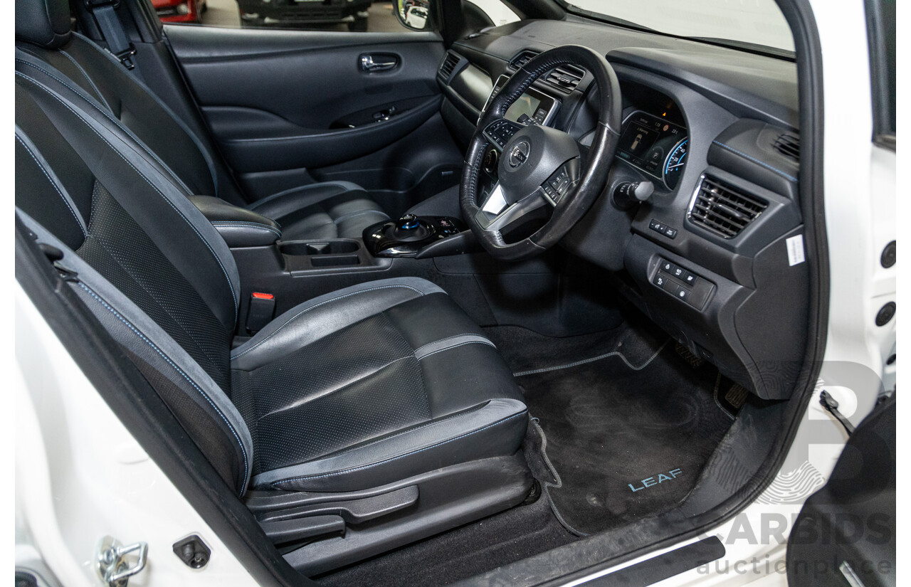 06/2019 Nissan Leaf ZE1 4d Hatchback Ivory Pearl White Dedicated Electric EV 110kw