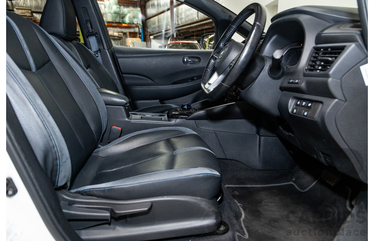 06/2019 Nissan Leaf ZE1 4d Hatchback Ivory Pearl White Dedicated Electric EV 110kw