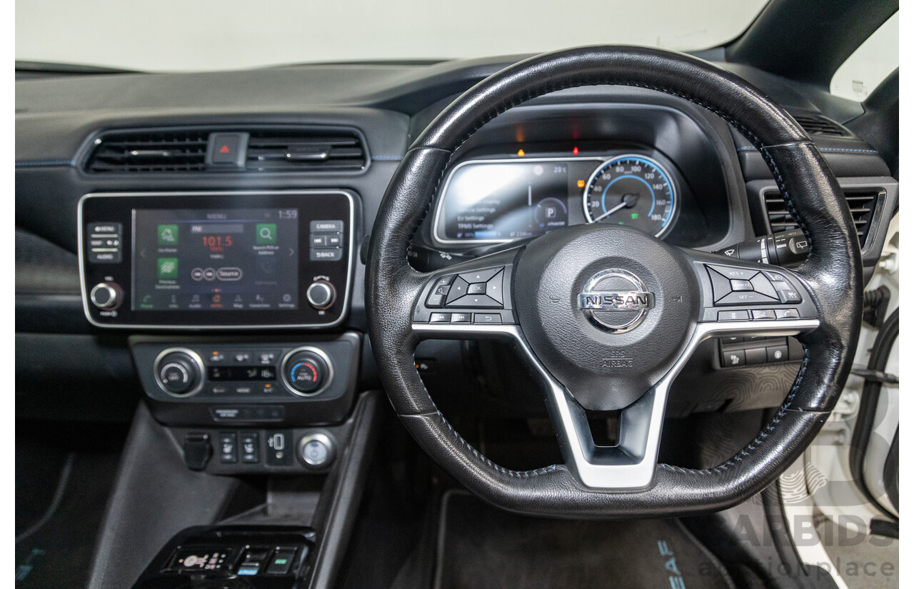 06/2019 Nissan Leaf ZE1 4d Hatchback Ivory Pearl White Dedicated Electric EV 110kw