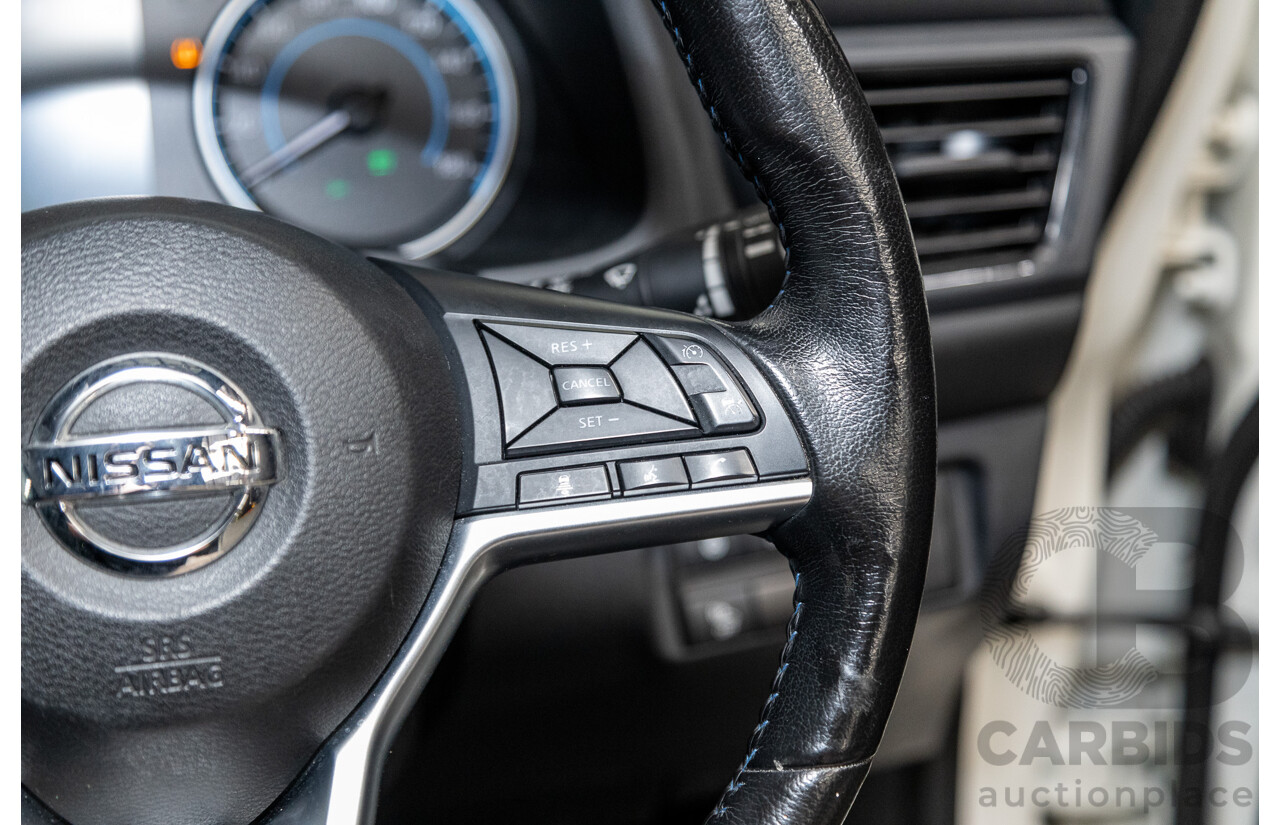 06/2019 Nissan Leaf ZE1 4d Hatchback Ivory Pearl White Dedicated Electric EV 110kw