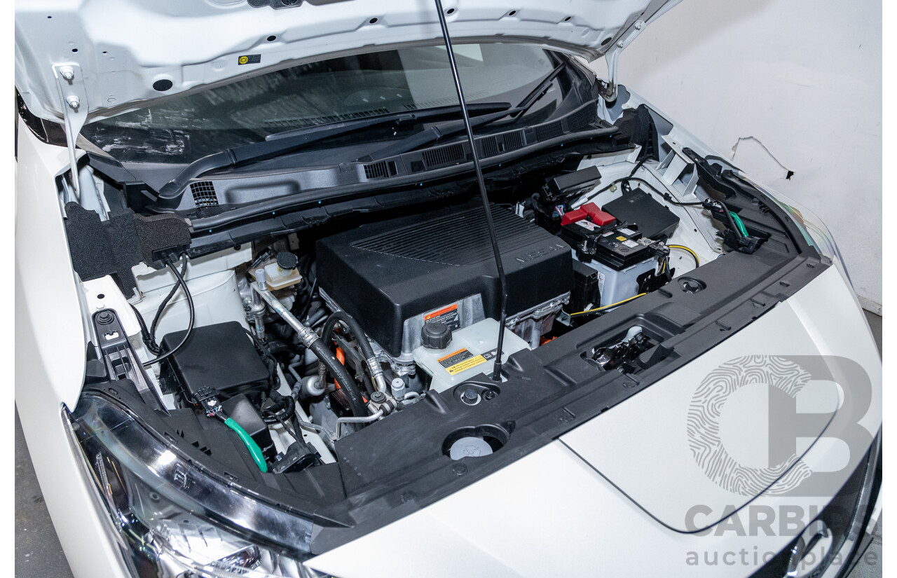 06/2019 Nissan Leaf ZE1 4d Hatchback Ivory Pearl White Dedicated Electric EV 110kw