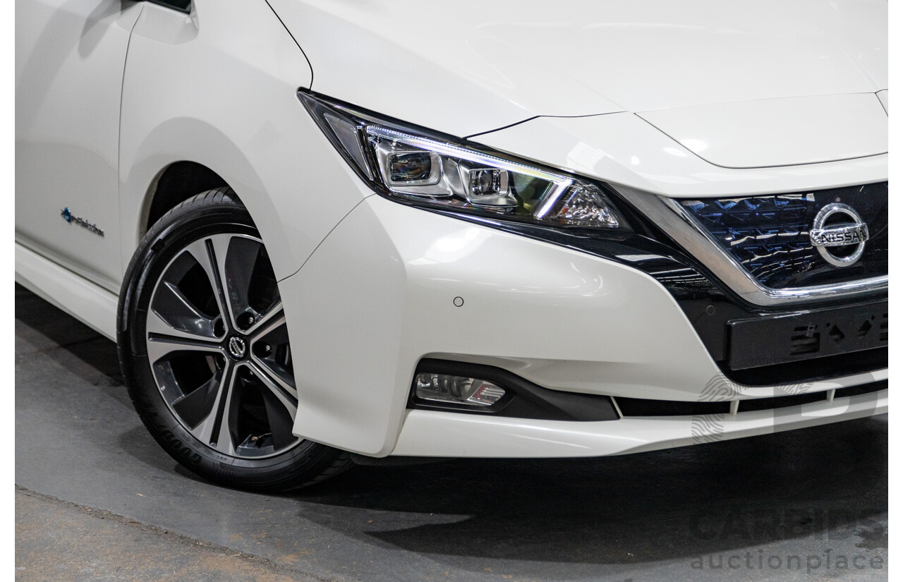 06/2019 Nissan Leaf ZE1 4d Hatchback Ivory Pearl White Dedicated Electric EV 110kw