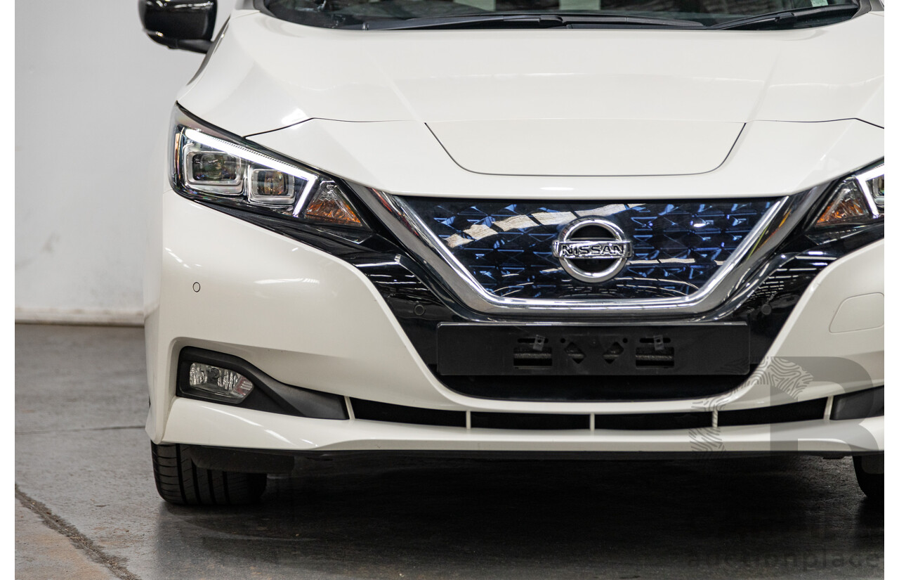 06/2019 Nissan Leaf ZE1 4d Hatchback Ivory Pearl White Dedicated Electric EV 110kw