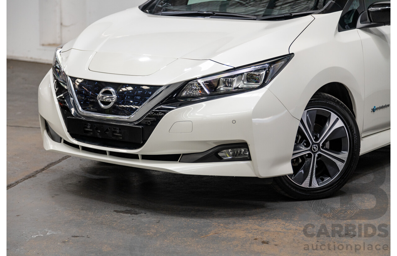 06/2019 Nissan Leaf ZE1 4d Hatchback Ivory Pearl White Dedicated Electric EV 110kw