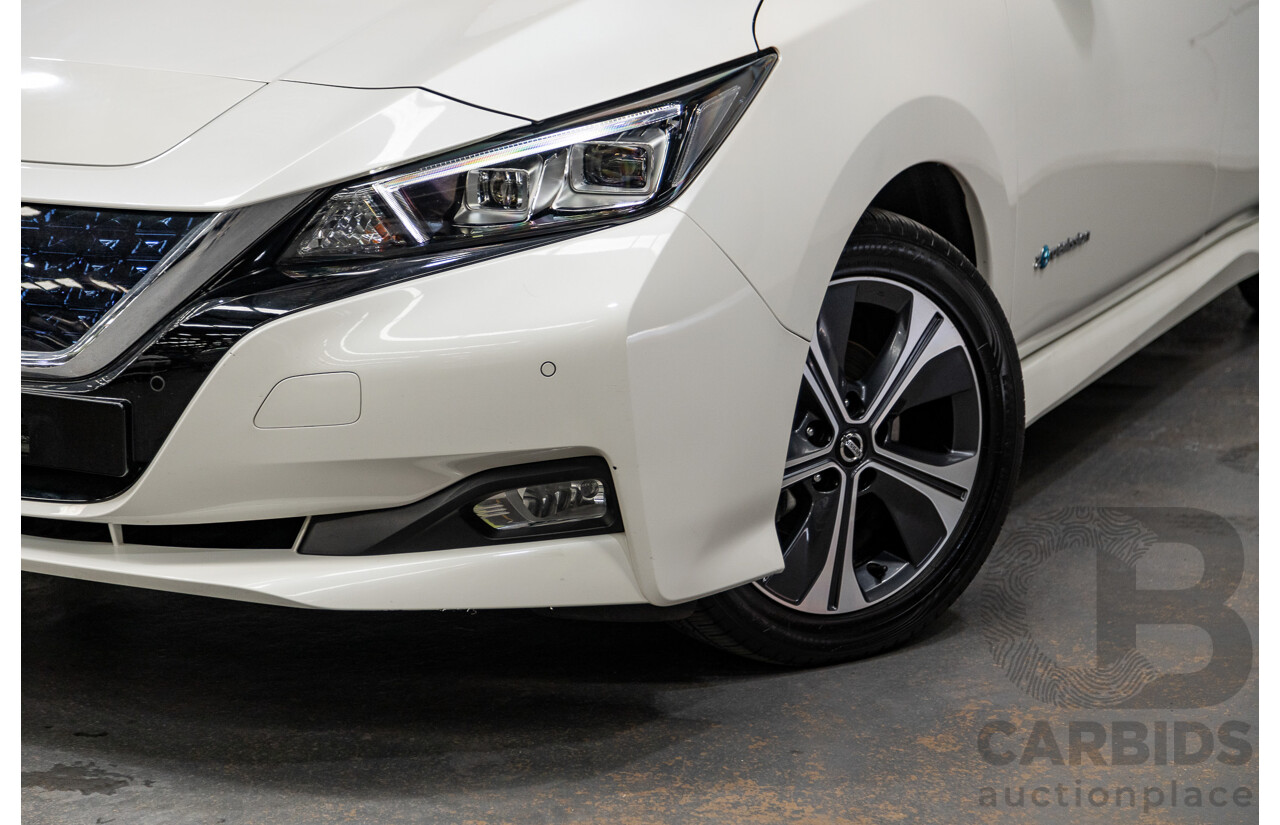 06/2019 Nissan Leaf ZE1 4d Hatchback Ivory Pearl White Dedicated Electric EV 110kw