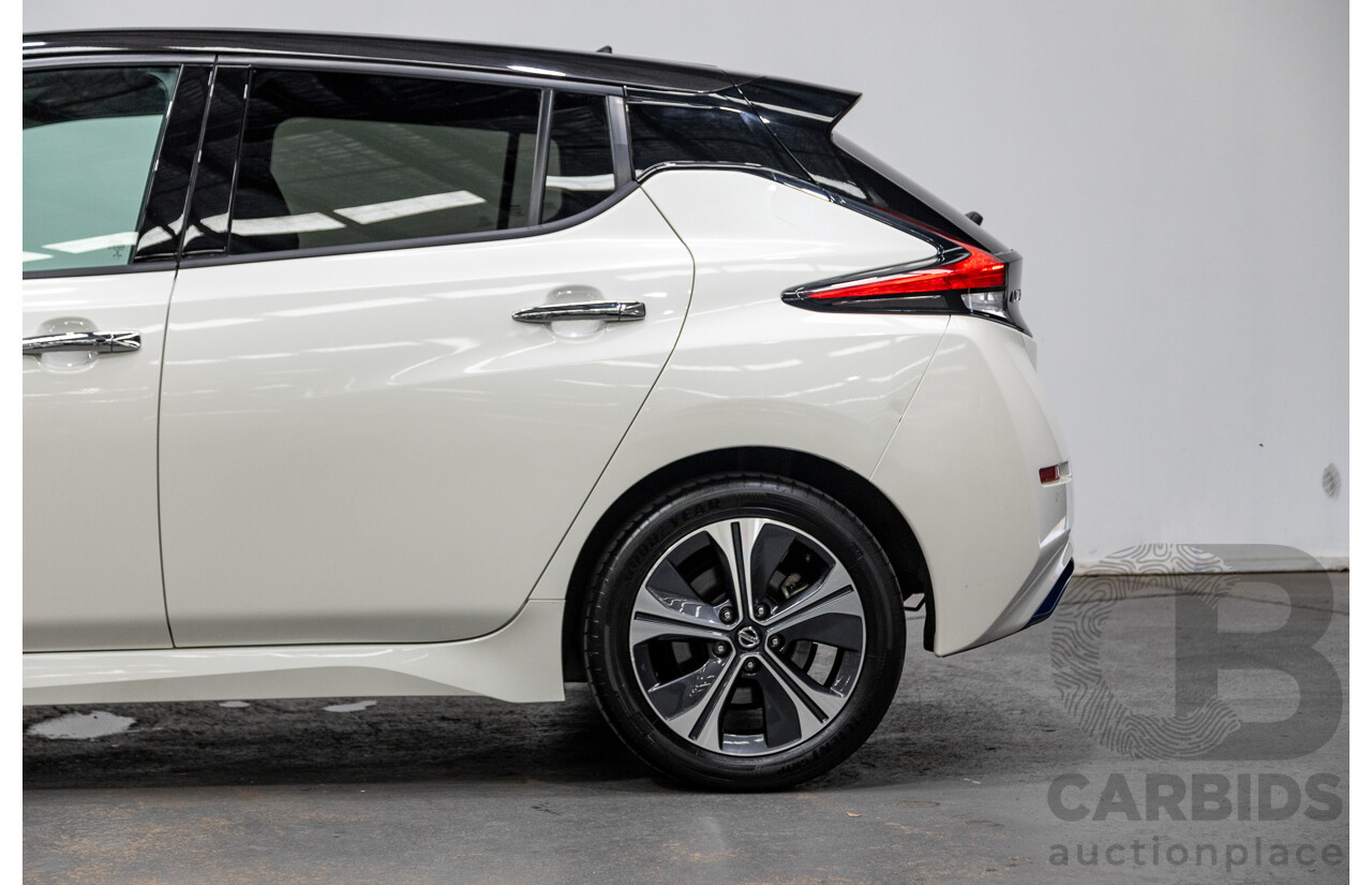 06/2019 Nissan Leaf ZE1 4d Hatchback Ivory Pearl White Dedicated Electric EV 110kw