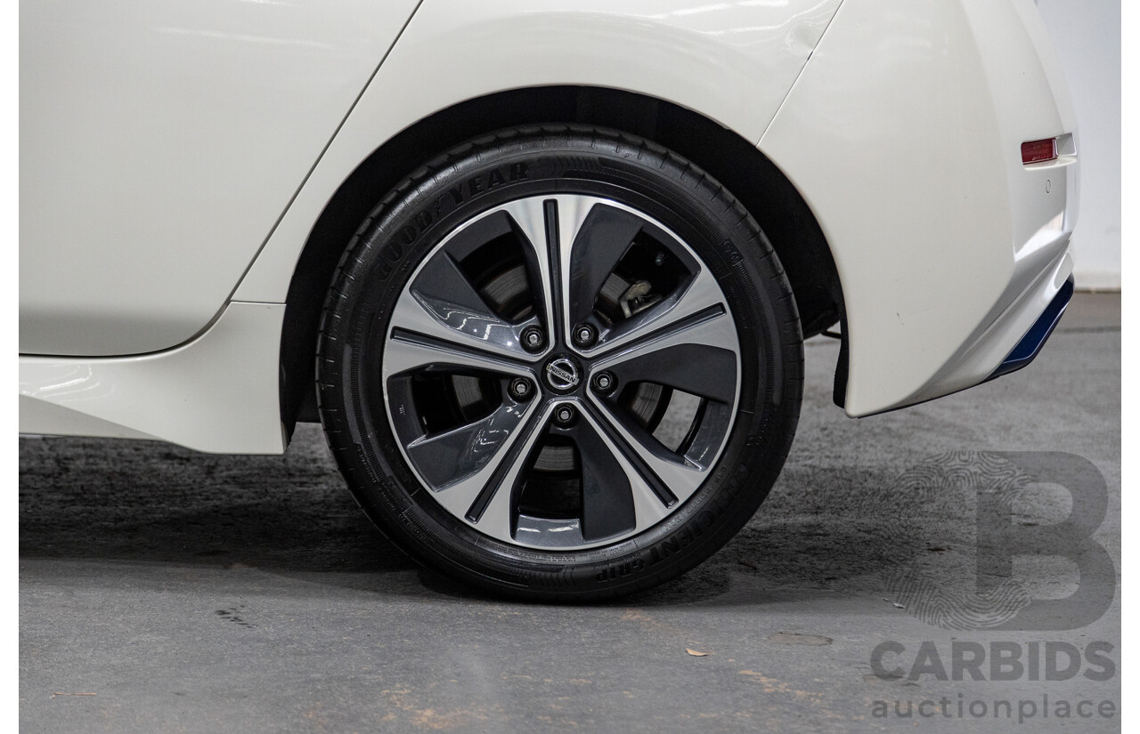 06/2019 Nissan Leaf ZE1 4d Hatchback Ivory Pearl White Dedicated Electric EV 110kw