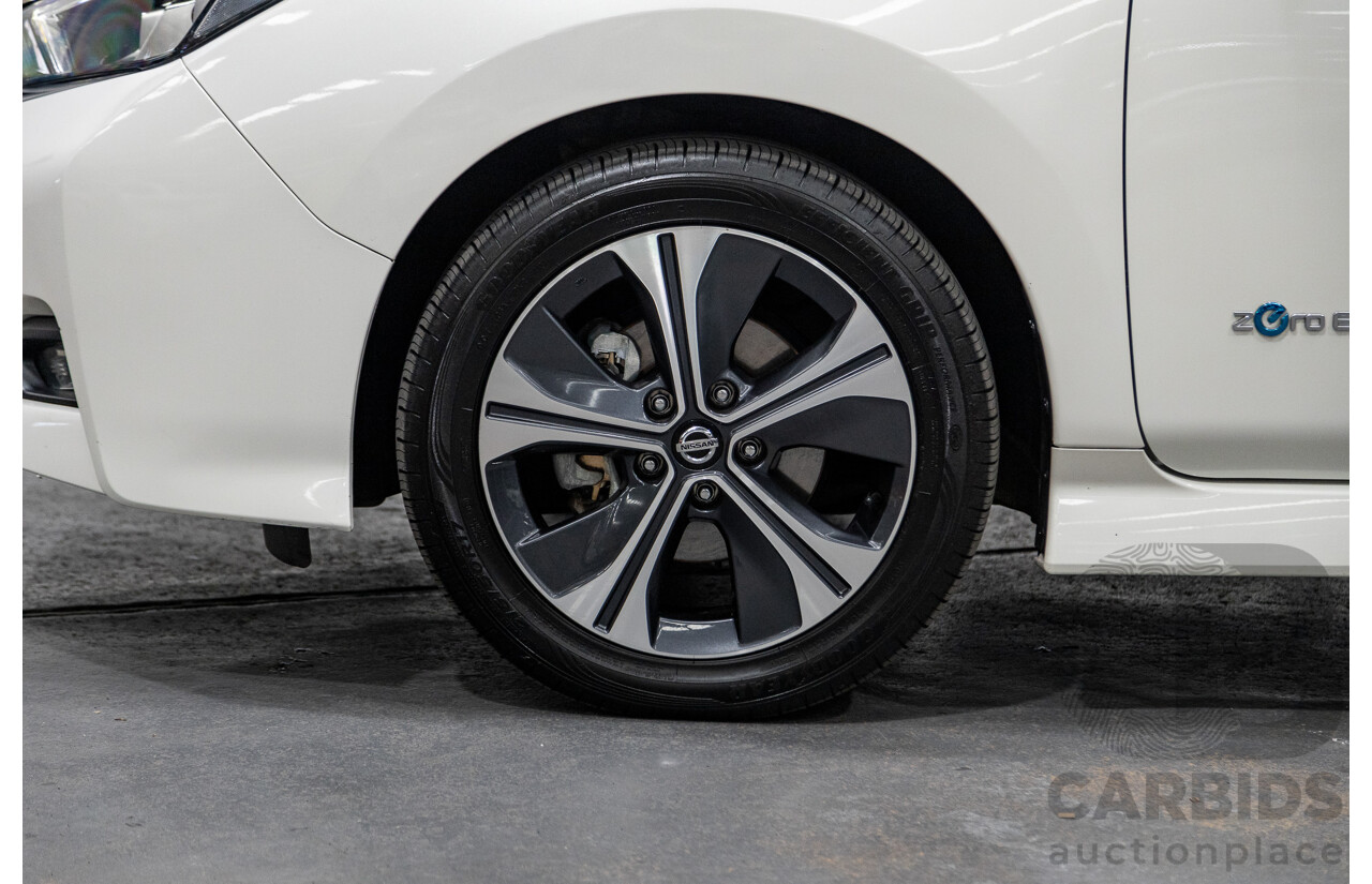 06/2019 Nissan Leaf ZE1 4d Hatchback Ivory Pearl White Dedicated Electric EV 110kw