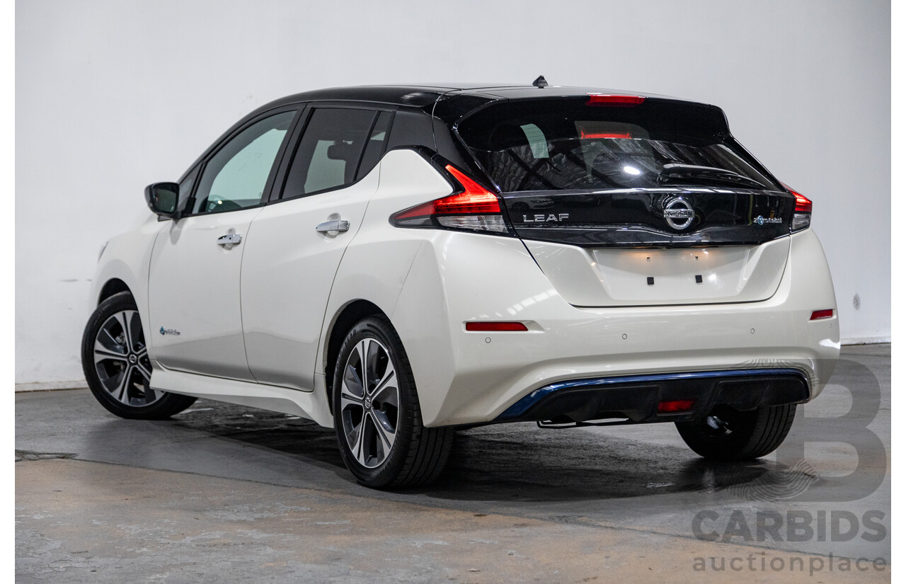 06/2019 Nissan Leaf ZE1 4d Hatchback Ivory Pearl White Dedicated Electric EV 110kw
