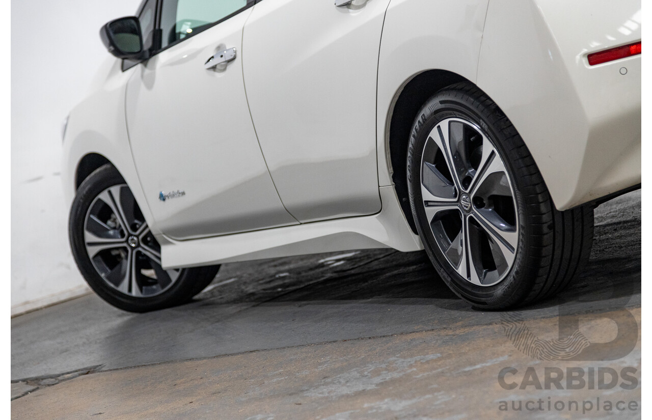 06/2019 Nissan Leaf ZE1 4d Hatchback Ivory Pearl White Dedicated Electric EV 110kw